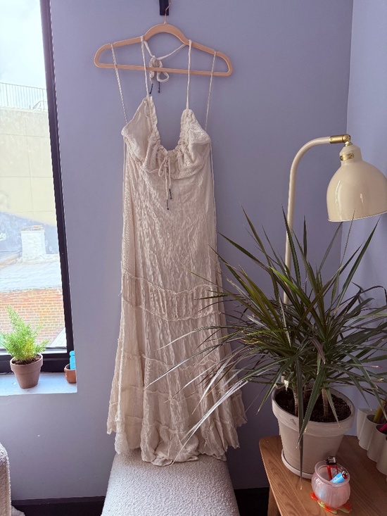 Free People Dresses & Skirts - Free People Linen/Viscose Maxi Dress in Cream, size S